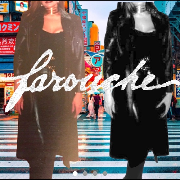 Farouche Faux Leather Longline Jacket & Pant Set - Picture 2 of 10